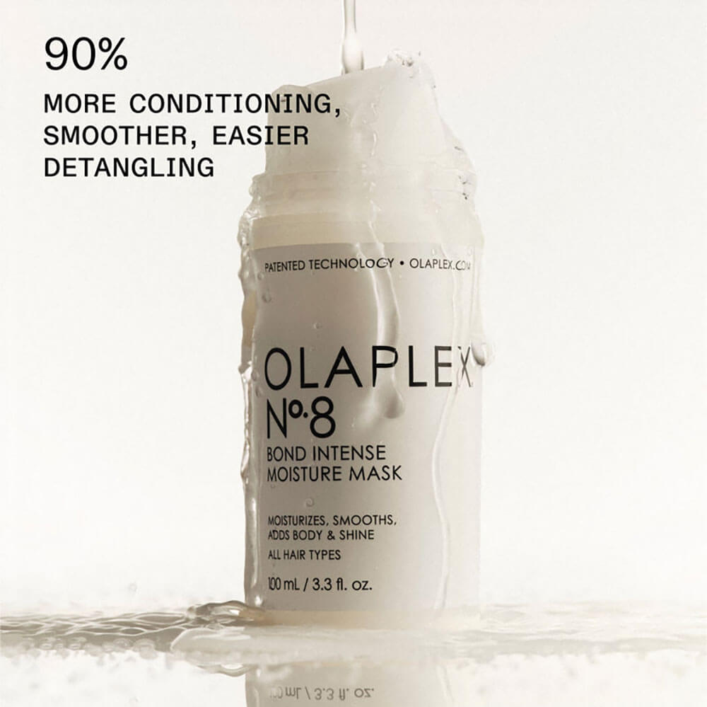 Bottle of Olaplex no.8 bond intense moisture mask