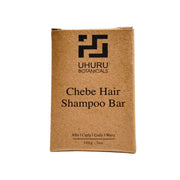 UHURU BOTANICALS Chebe Hair Shampoo Bar packaging on a white background