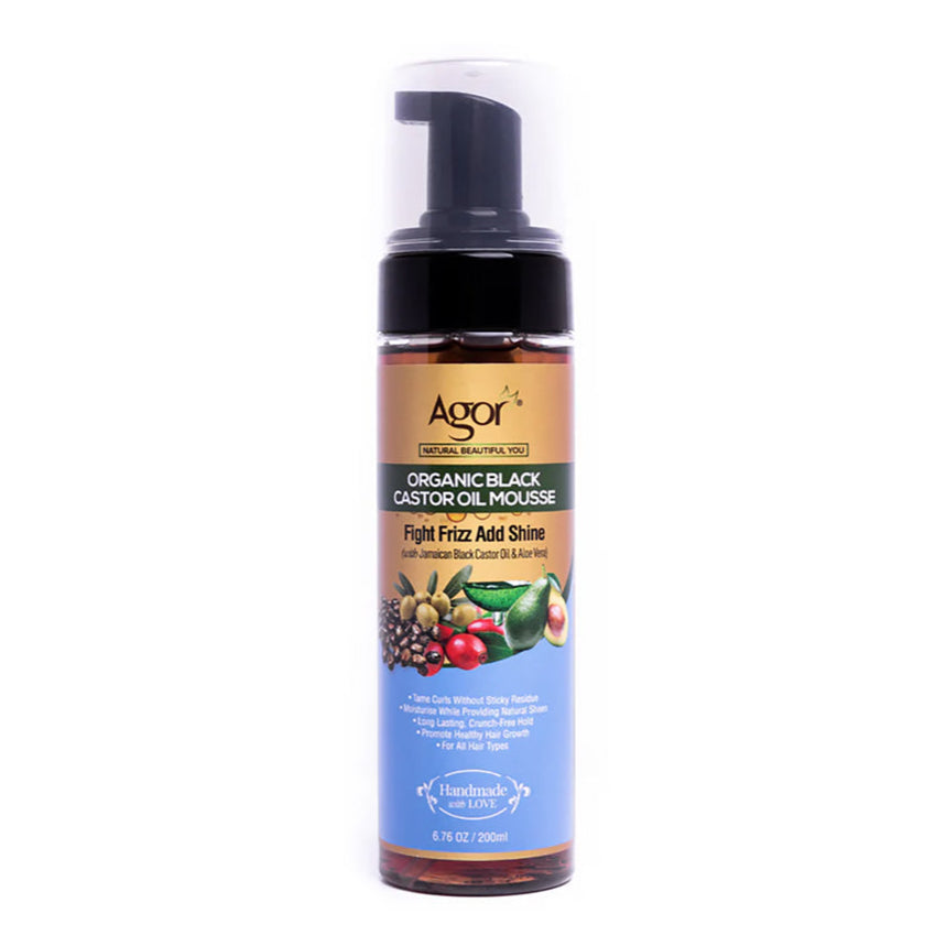 agor organic black castor oil mousse