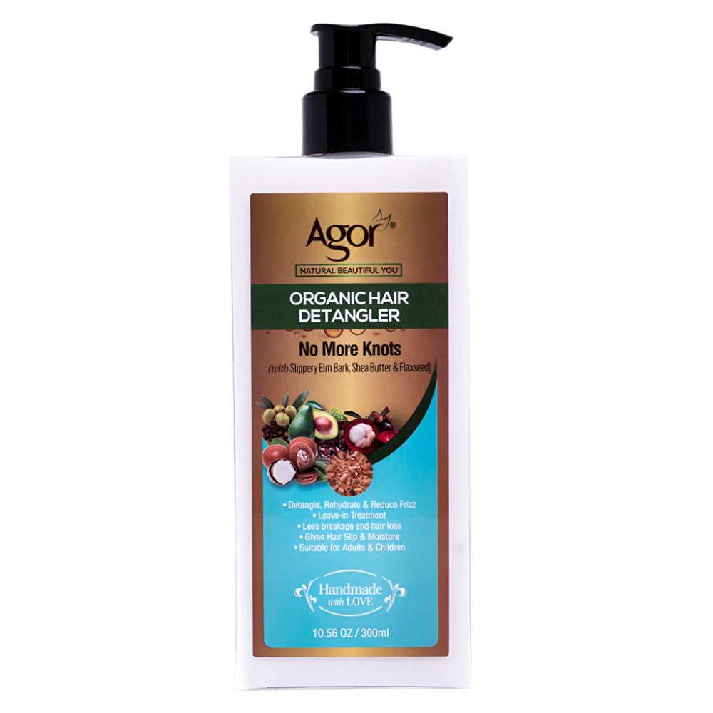 Agor Organic Hair Detangler bottle on a white background