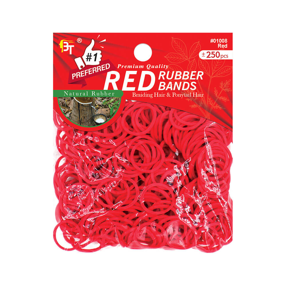 BT Red Rubber Band 250pcs | Kings & Queens Beauty Supplies – Mane Naturals