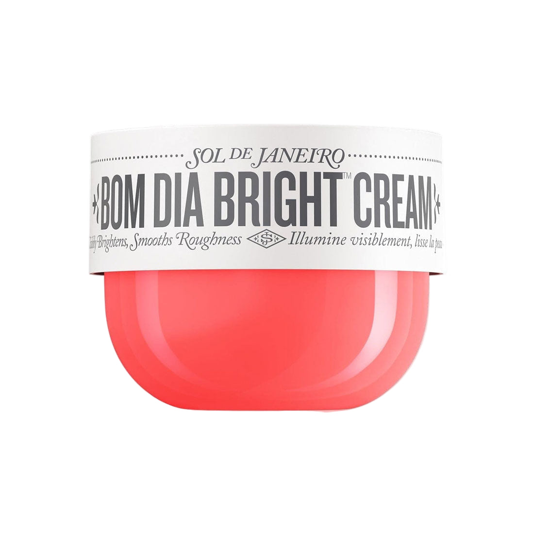 Jar of Sol de Janeiro Bom Dia Bright Cream on a white background