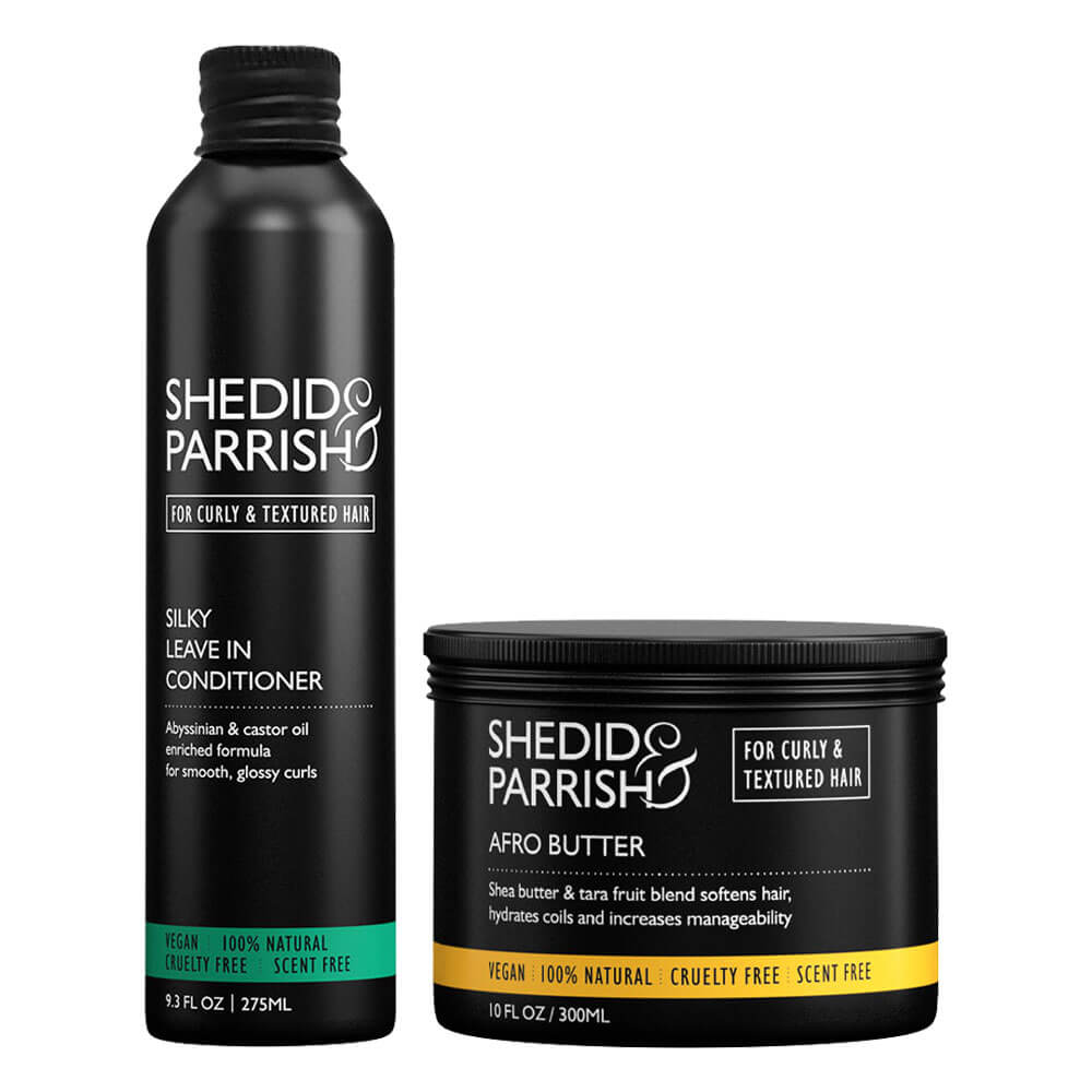 Shedid Parrish hair care products on a white background