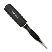 Black hair styling tool with 'Curljar' branding on a white background