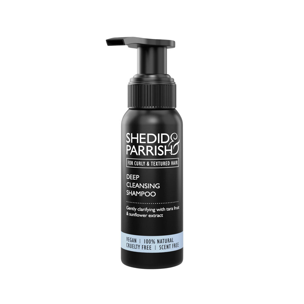 Shedido Parrish shampoo bottle on a white background