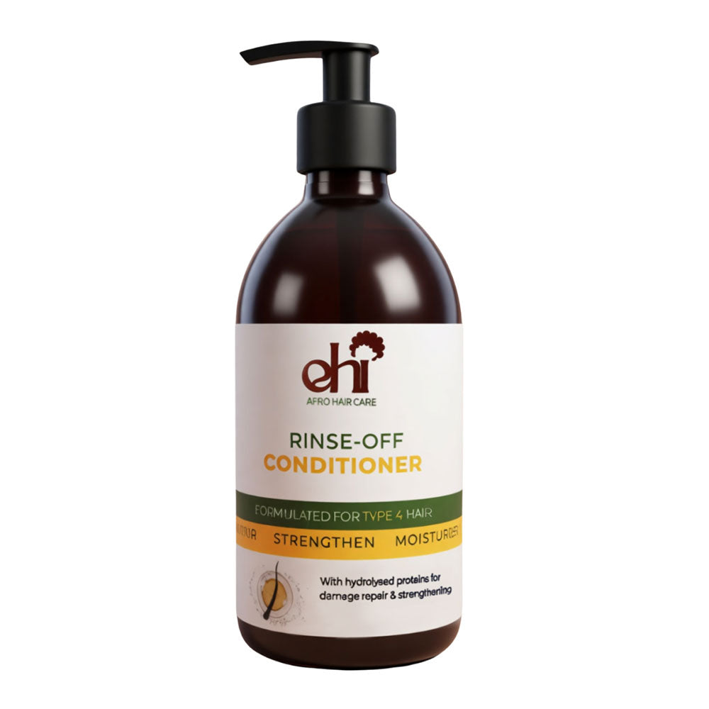 Bottle of Rinse-Off Conditioner with pump on a white background