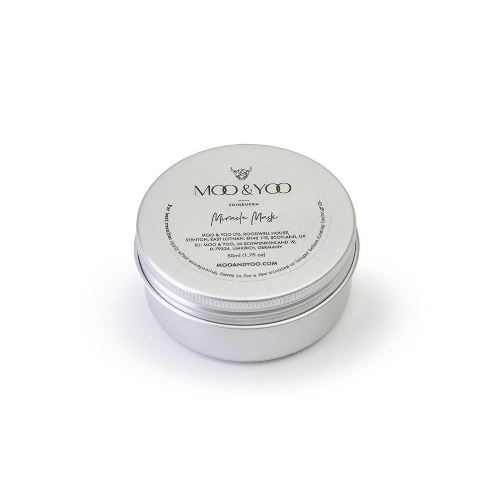 Silver cosmetic container with 'Mood & Yoo' branding on a white background
