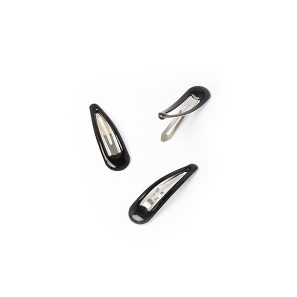 Molly & Rose Black Snap Hair Clips 