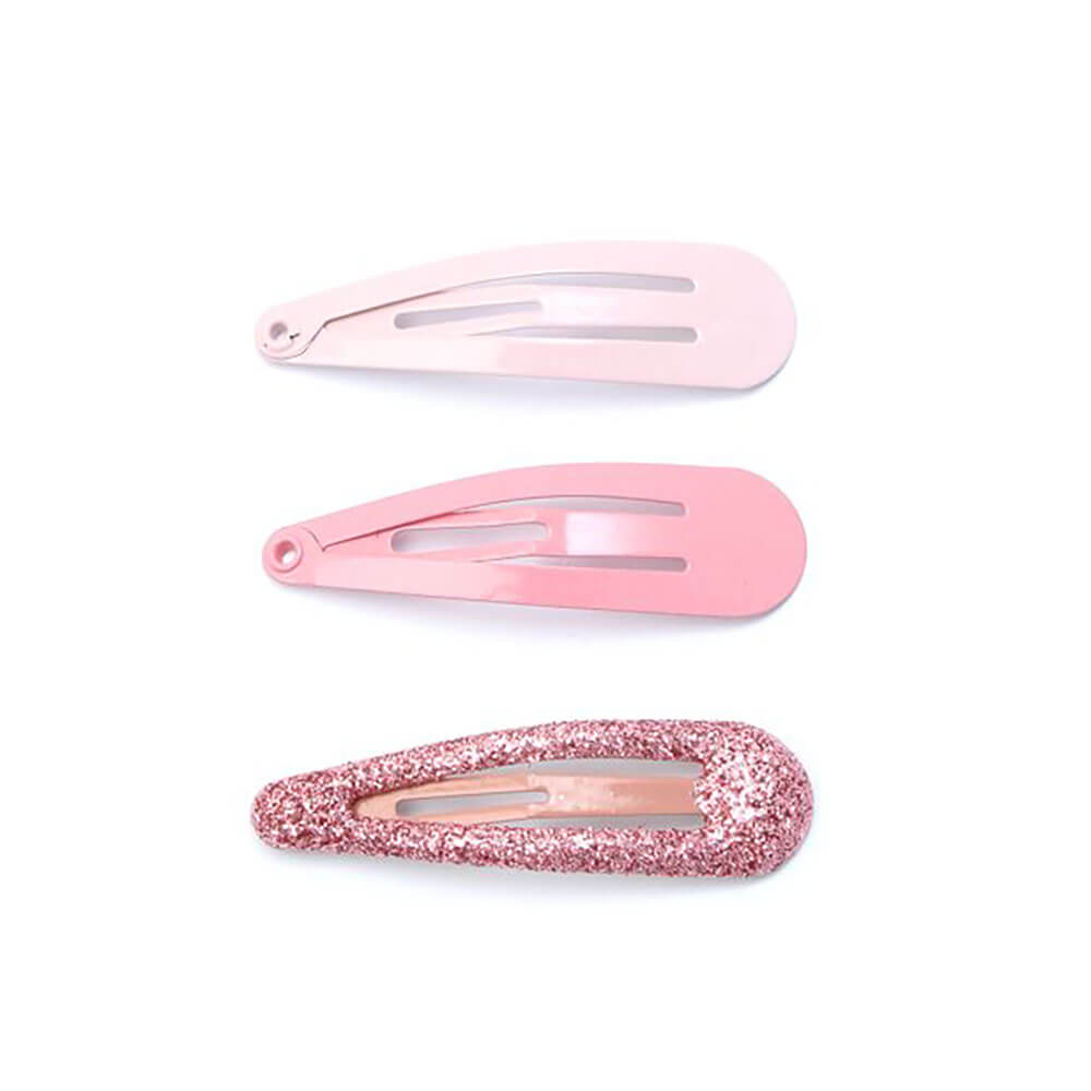 Molly & Rose Assorted Pink Snap Hair Clips Pack of 6