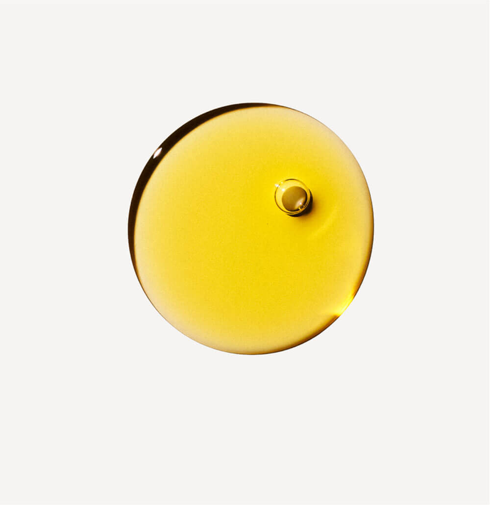 Round yellow object with a central button on a white background