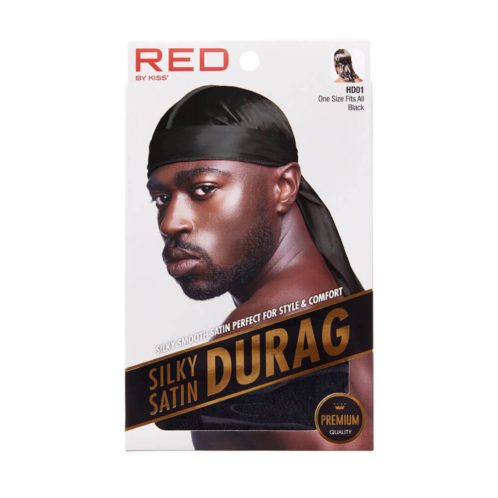 Red by Kiss Black Silky Satin Durag