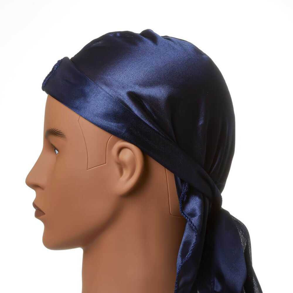 Red by Kiss Navy Silky Satin Durag