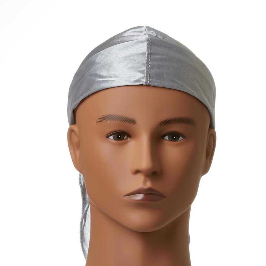 Grey Silky Satin Durag