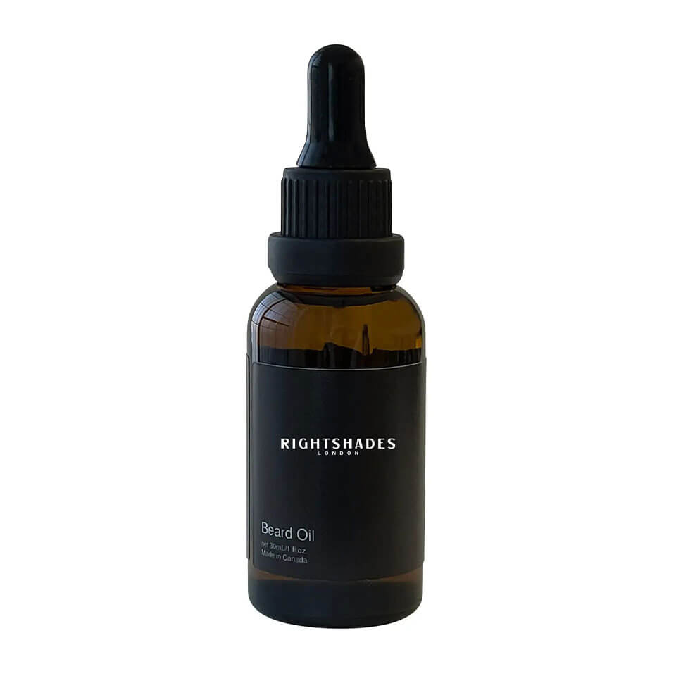 Brown bottle with black cap labeled 'Rightshades' on a white background