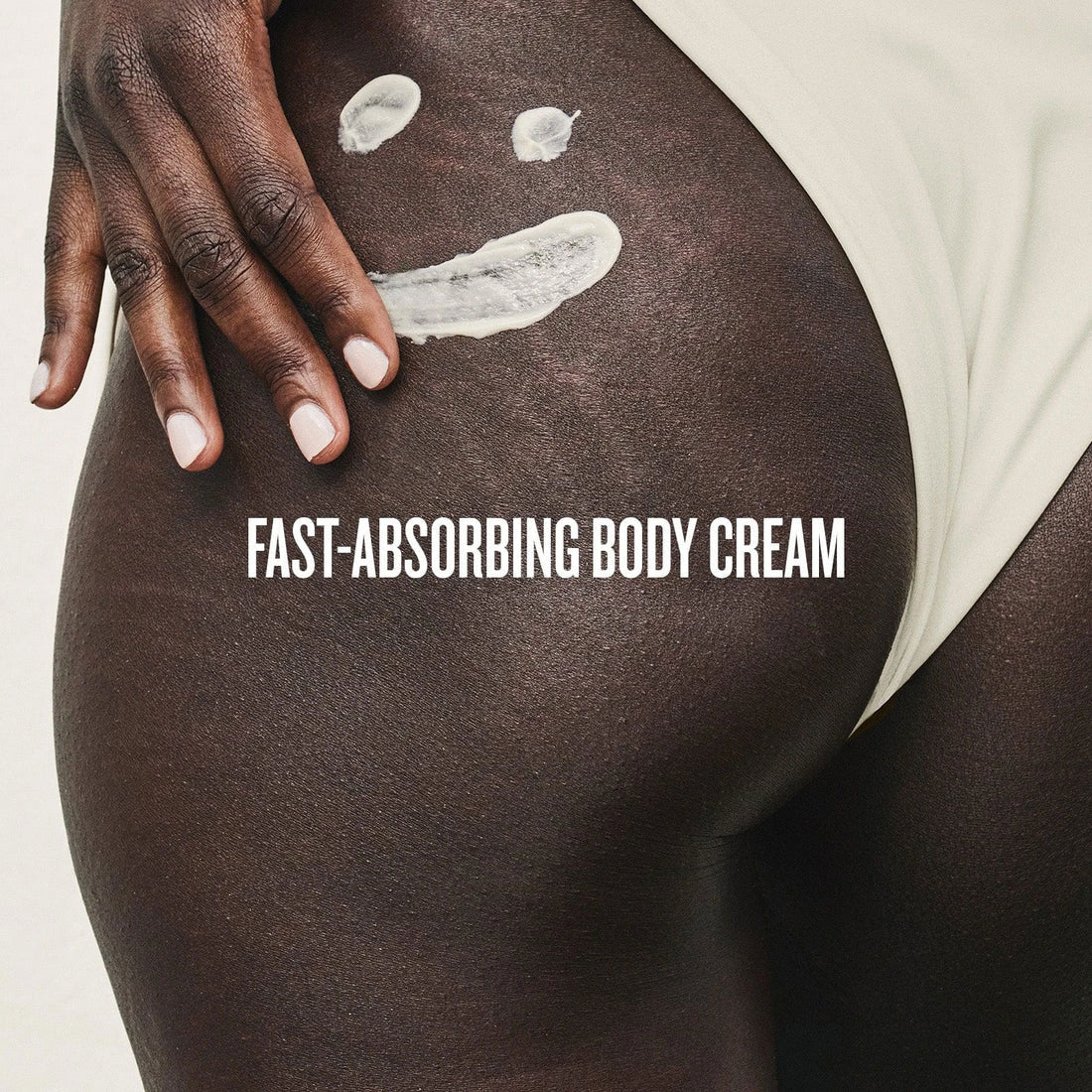 Model using Sol De Janeiro Brazilian Bum Bum Cream 