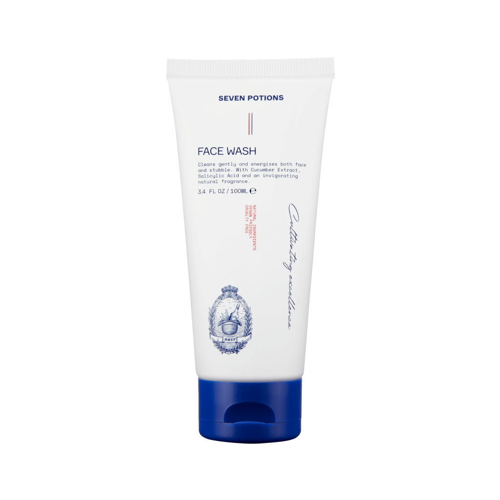 Tube of Seven Potions Face Wash on a white background