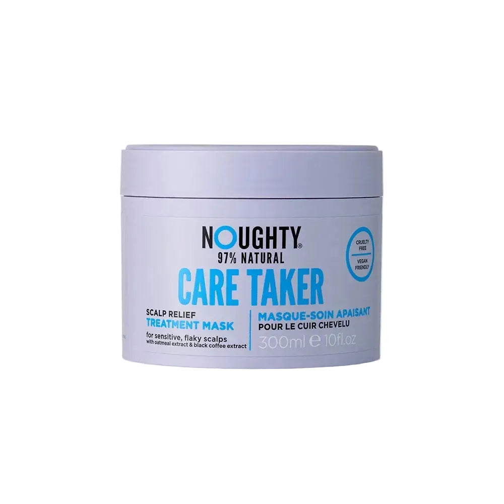 Nughty Care Taker scalp relief treatment mask jar on a white background
