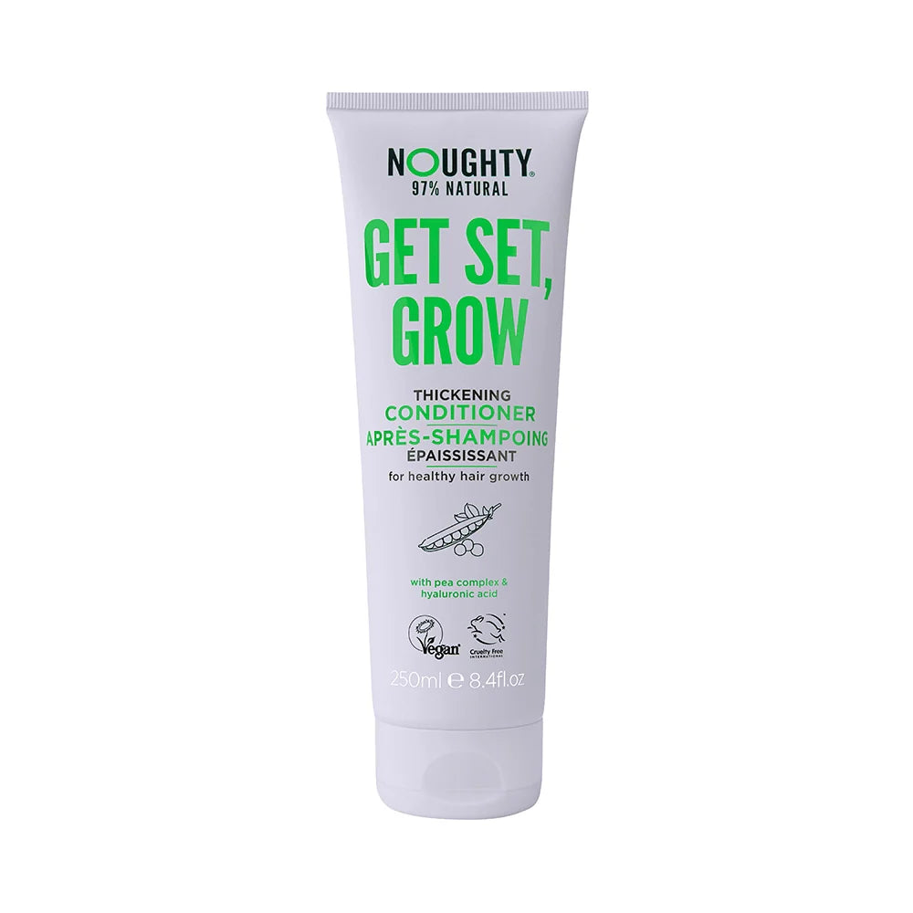 Nughty Get Set, Grow thickening conditioner tube on a white background