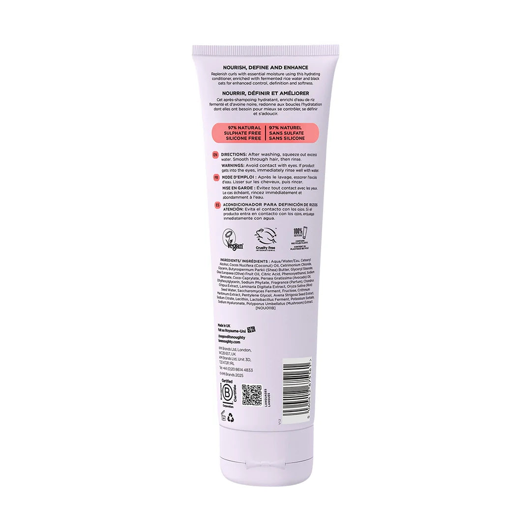 Back view of a cosmetic tube with text and labels on a white background