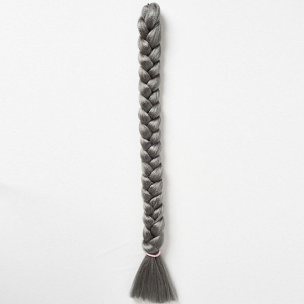 grey braiding hair