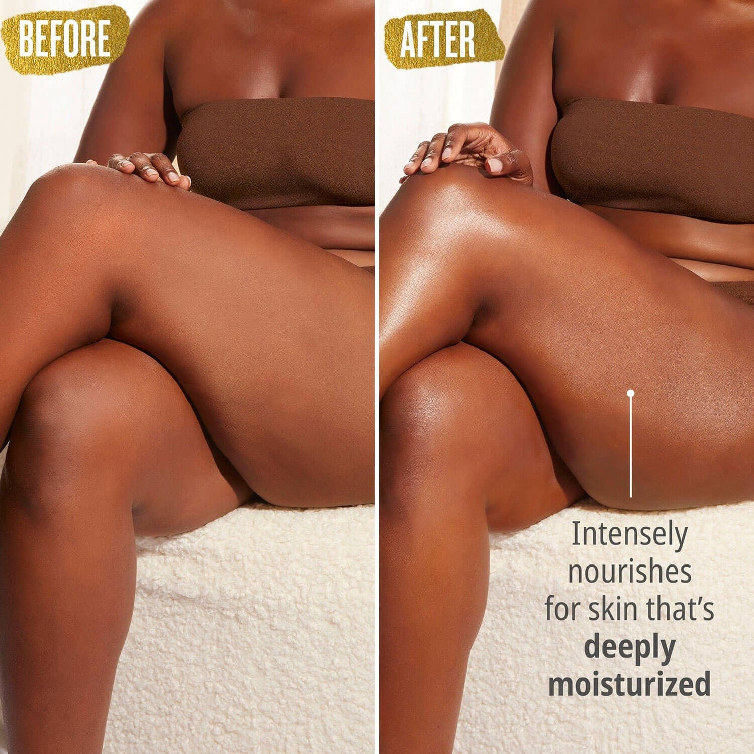 before and after of Sol de Janeiro Bum Bum Body Firmeza Oil 100ml
