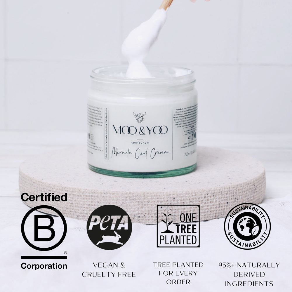 Moo Taskit Cream Moo & Yoo Miracle Curl Cream (250ml) | Vegan Hair cream | Mane Naturals