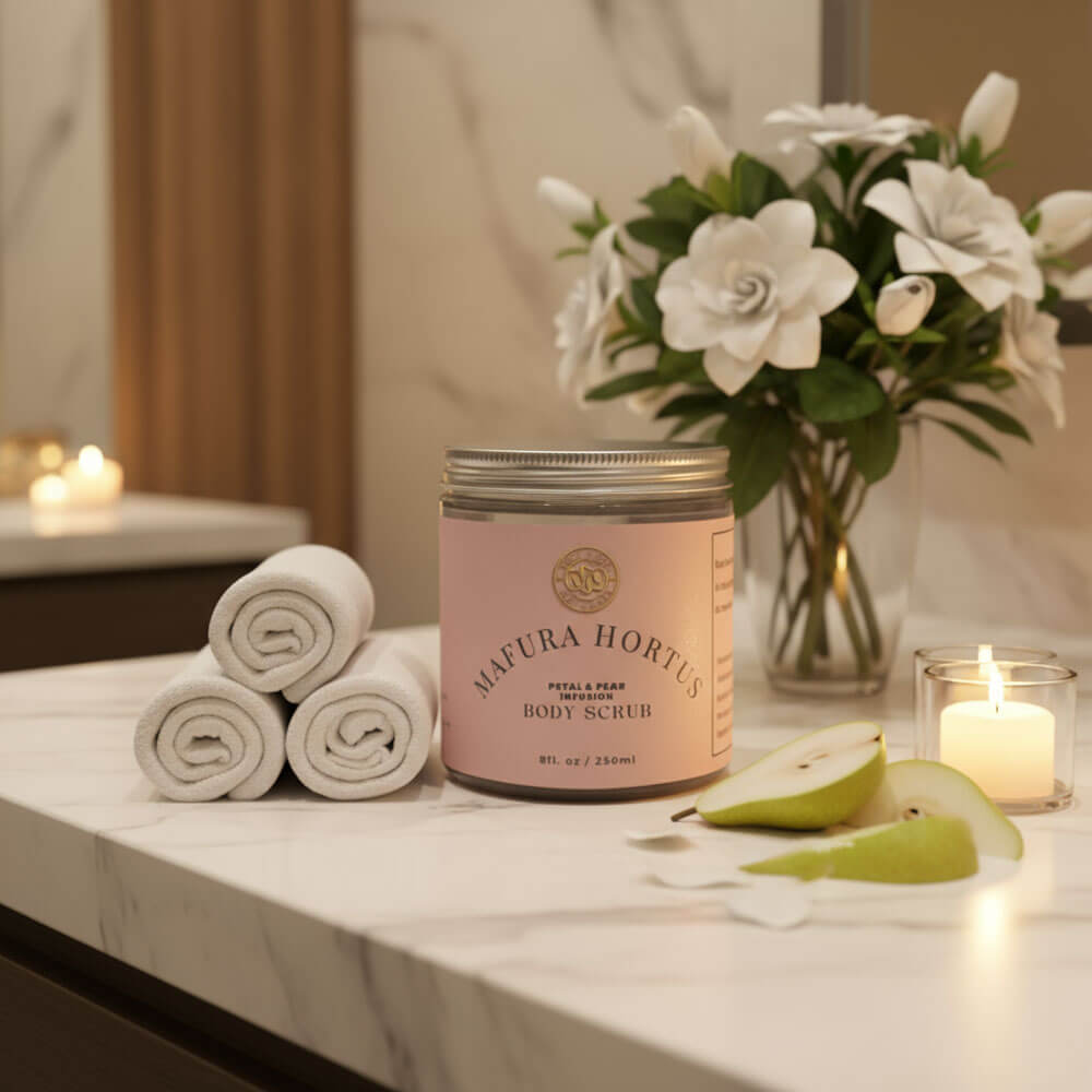 TallChic Mafura Hortus Petal & Peach Infusion Body Scrub