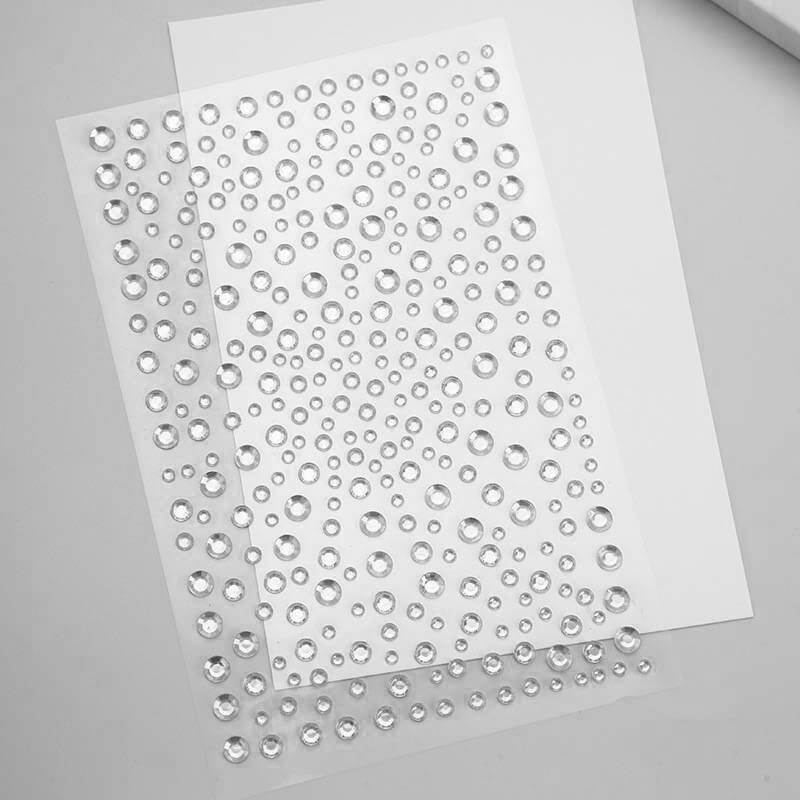 Clear Adhesive Rhinestone Gems